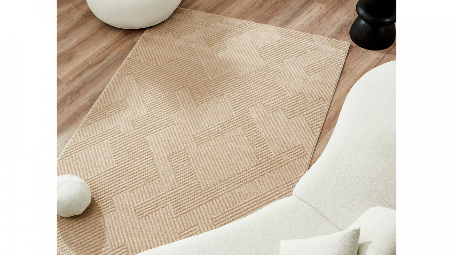 Tapis relief Beige 160x230 - Carlotta