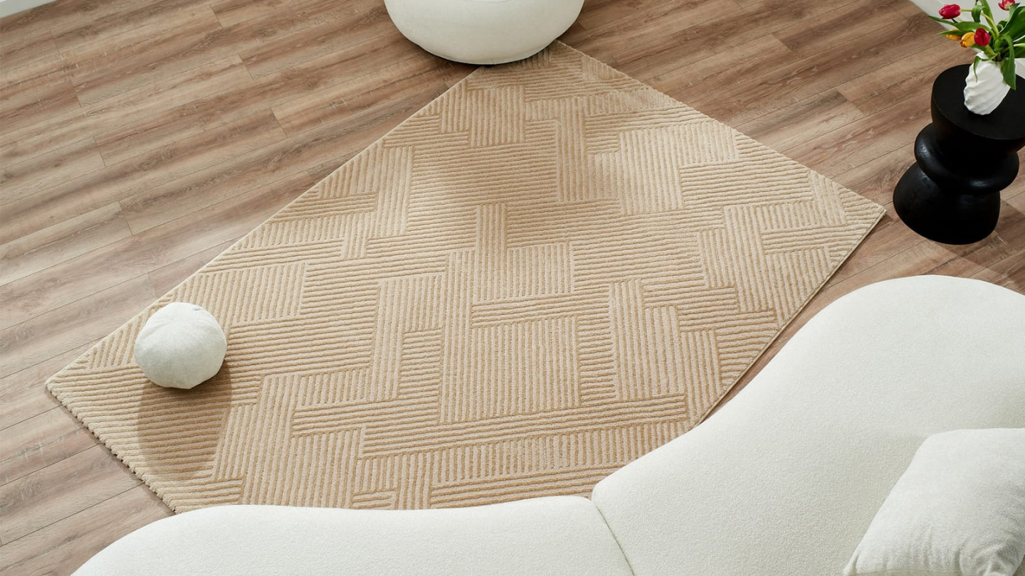 Tapis relief Beige 160x230 - Carlotta