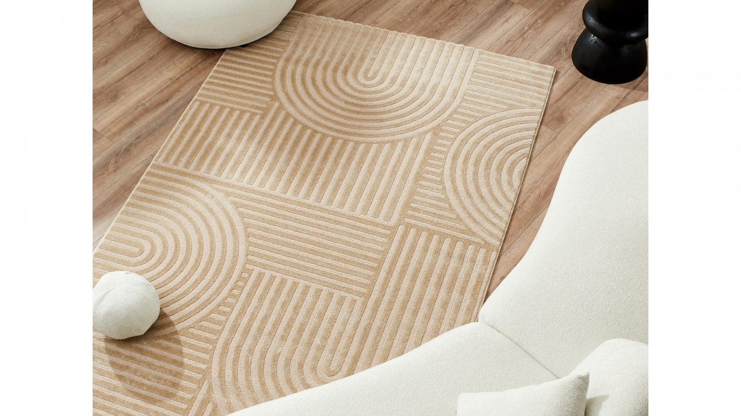 Tapis relief Beige 160x230 - Dora