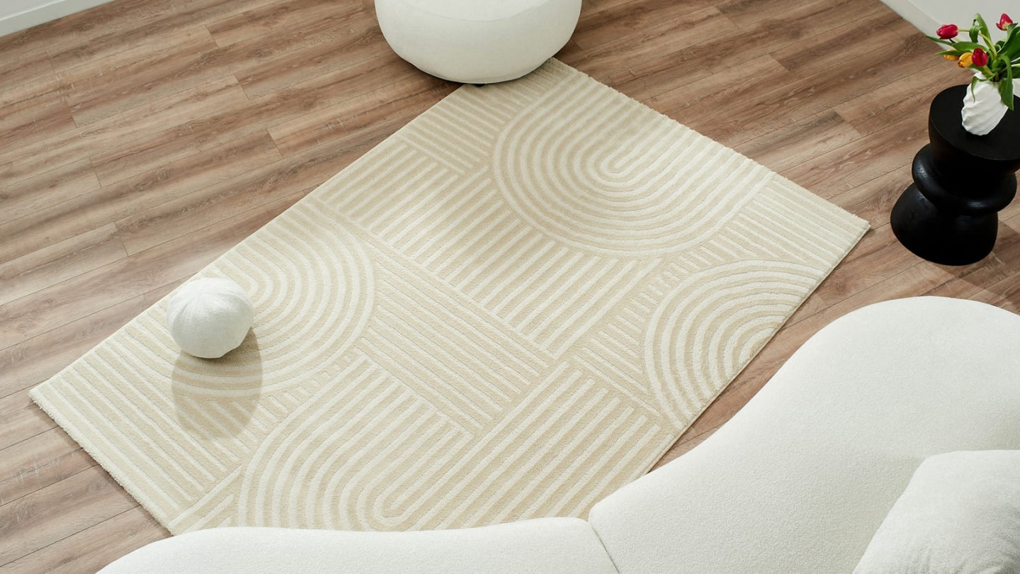 Tapis relief Ecru 160x230 - Dora