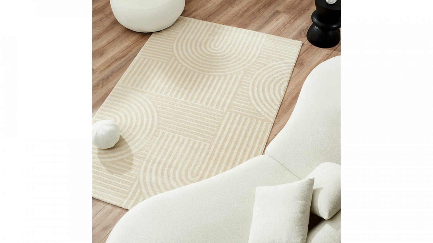 Tapis relief Ecru 200x290 - Dora