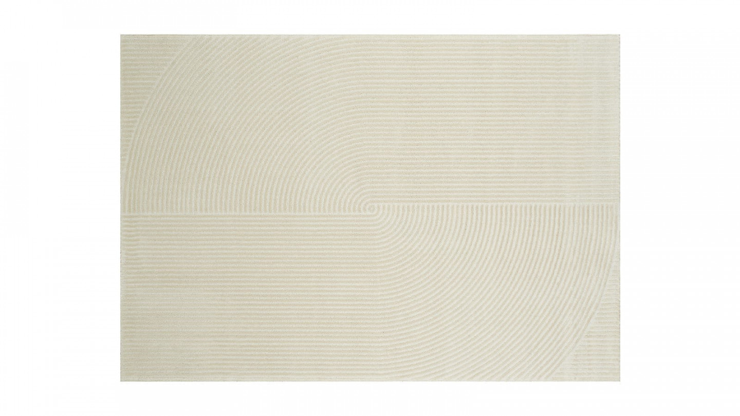 Tapis relief Ecru 160x230 - Elisa