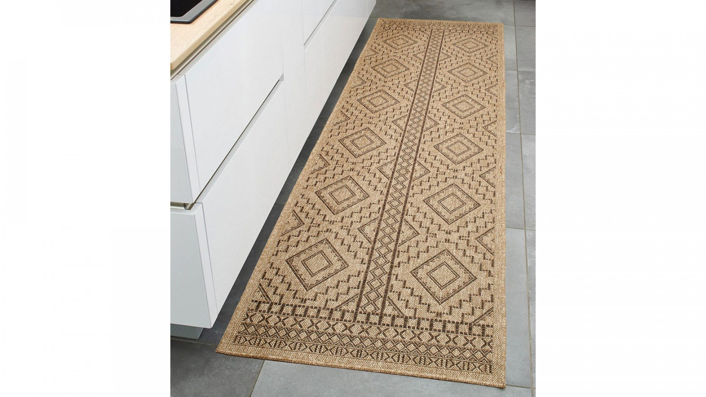 Tapis aspect Jute à motifs 60x180 - Izia