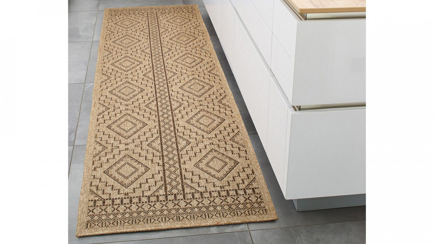 Tapis aspect Jute à motifs 60x180 - Izia