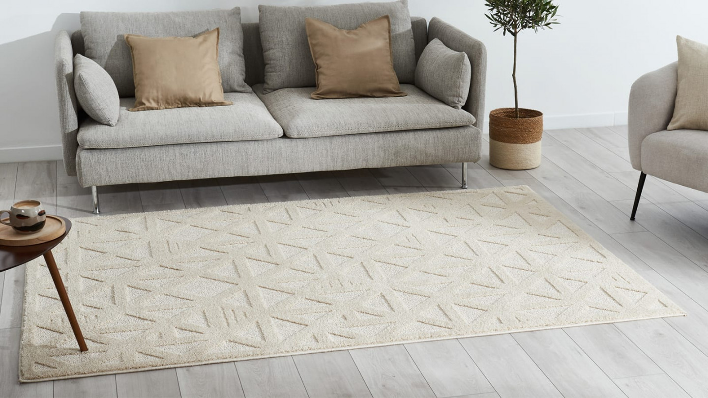 Tapis relief crème 200x290 - Rita