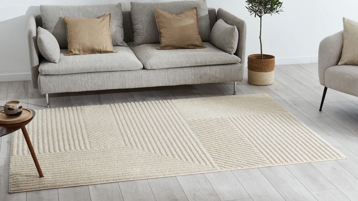 Tapis relief crème 200x290 - Sienna