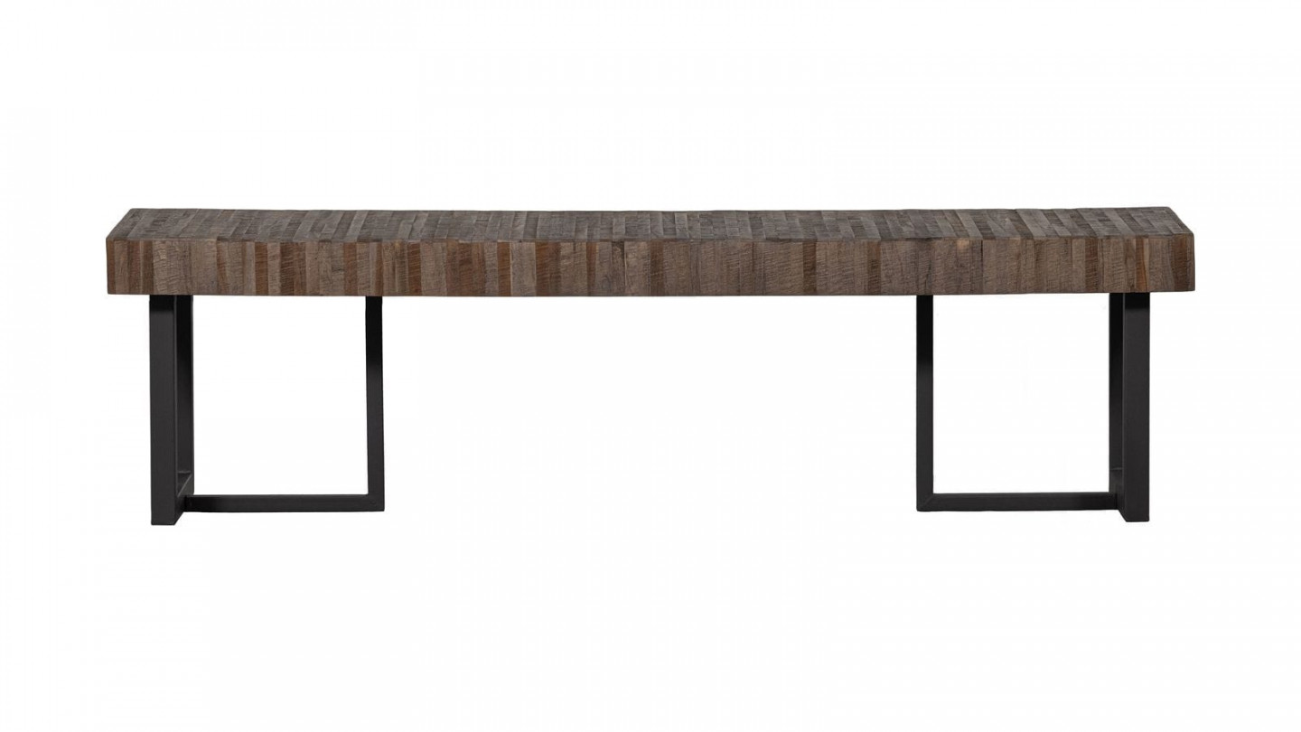 Banc de salle à manger en bois recyclés 160cm - Maxime