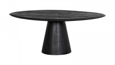 Table basse forme organique en bois noir 120 cm - Posture