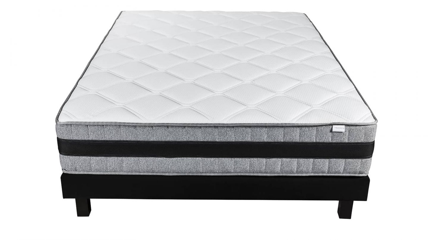 Ensemble Memo Luxe 160x200 – Matelas mémoire de forme 160x200 + sommier tapissier