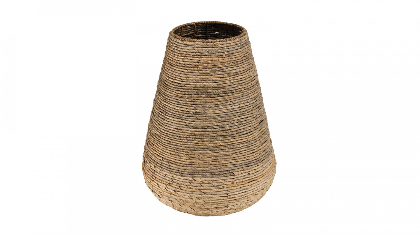 Cache pot modèle moyen en tissage d'abaca naturel - Sixtine