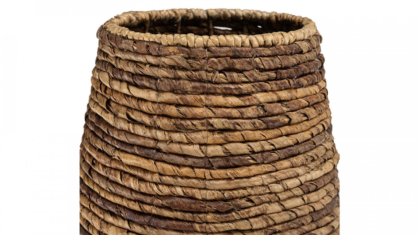 Cache pot grand modèle en tissage d'abaca naturel - Sixtine