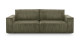 Canapé convertible 3 Places avec coffre de rangement en velours côtelé vert kaki - Harper