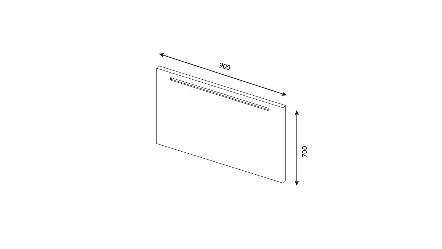 Meuble de salle de bains 90 cm Chêne clair - 2 tiroirs - simple vasque + miroir + demi-colonne ouverture à gauche - Loft