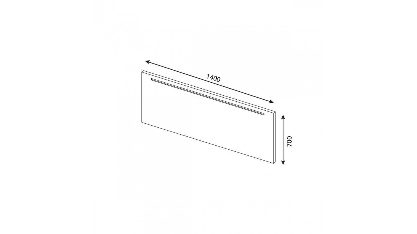 Meuble de salle de bains 140 cm Opale blanc - 2 tiroirs - double vasque + miroir - Loft