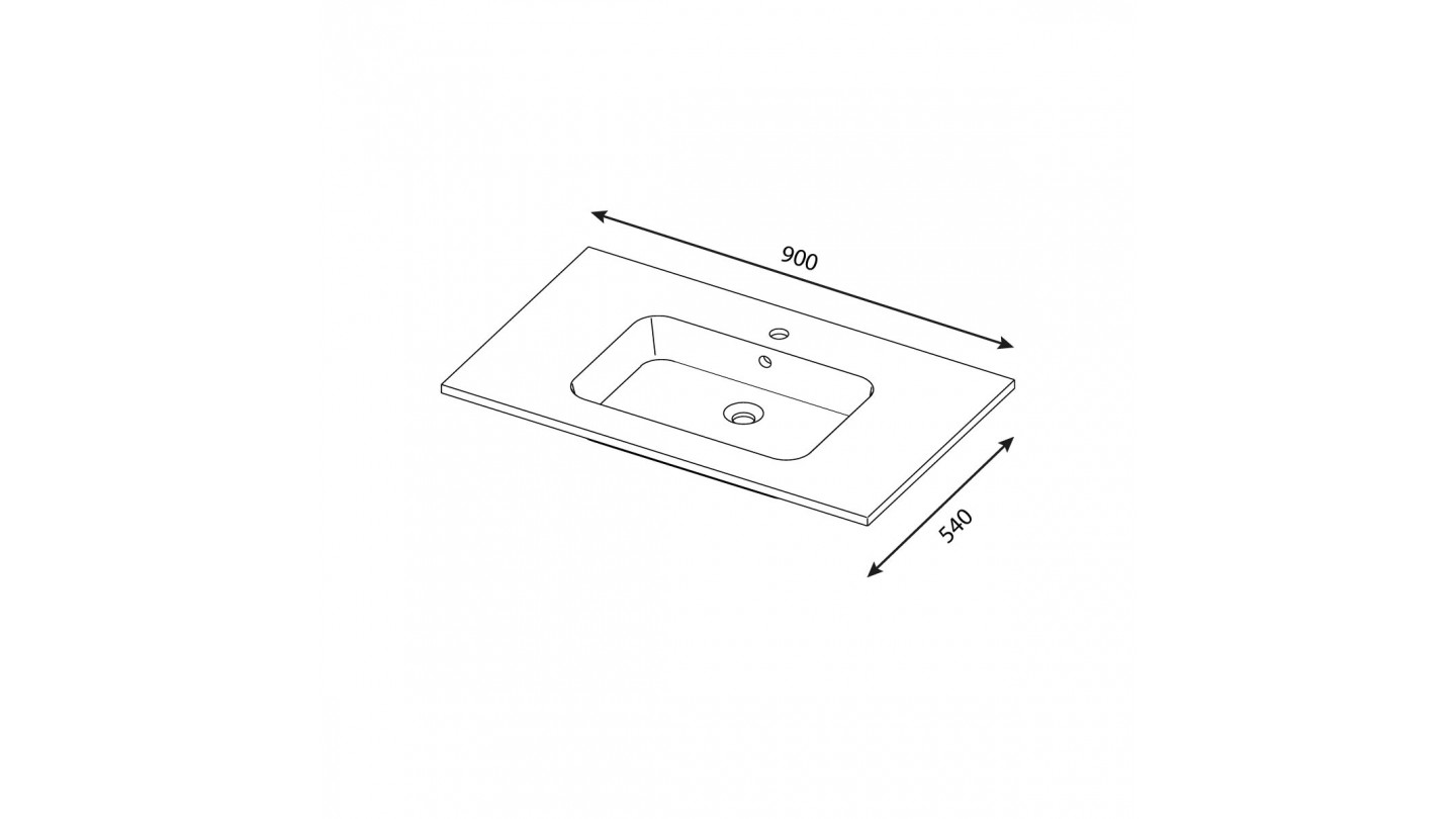 Meuble de salle de bain suspendu vasque intégrée 90cm 2 tiroirs Noir + miroir + colonne ouverture droite - Loft