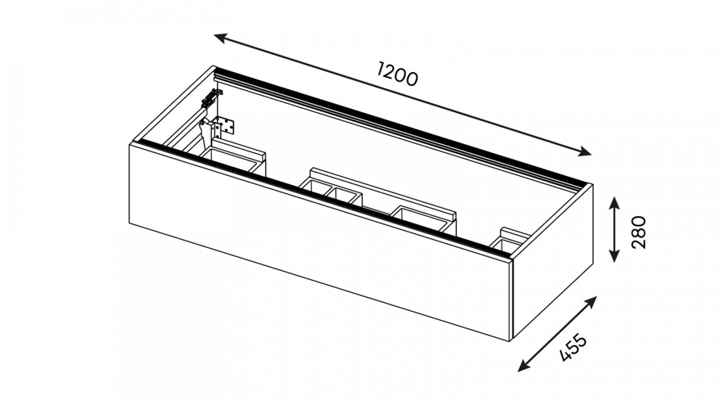 Meuble de salle de bain suspendu 2 vasques à poser 120cm 1 tiroir Abricot + miroir + colonne ouverture droite - Osmose