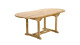 Table de jardin ovale extensible en teck 150/200x90cm - Fun