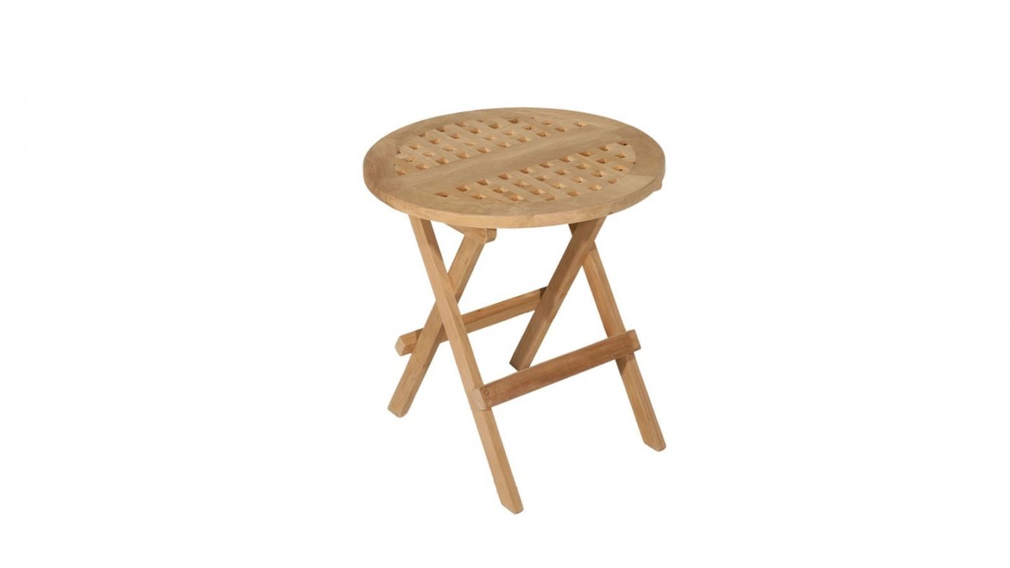 Table de pique nique ronde en teck – Collection Fun