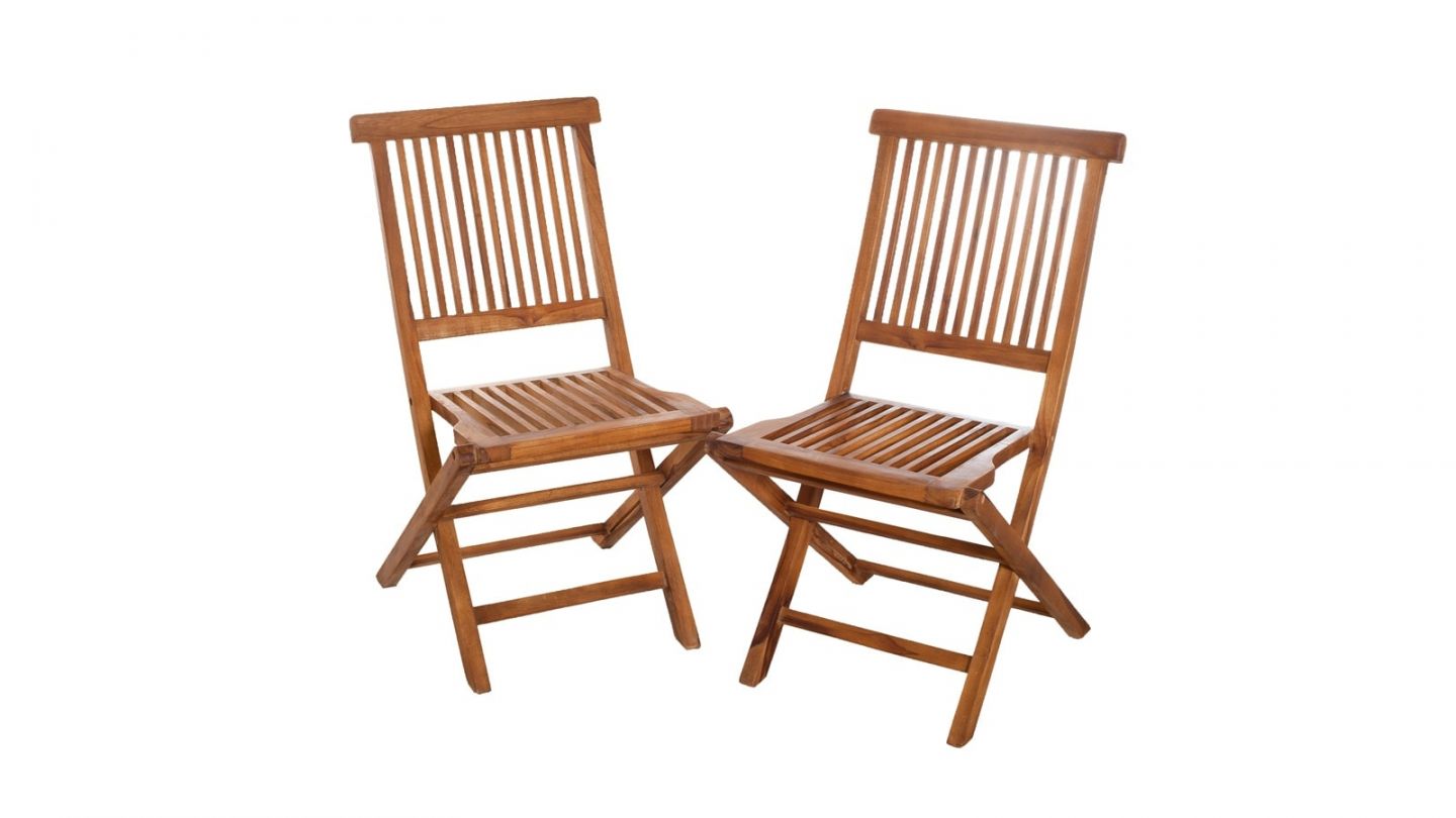 Lot de 2 chaises Java en teck – Collection Maeva