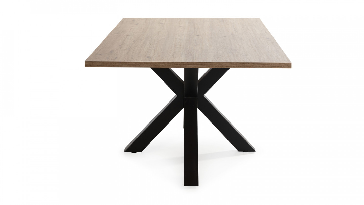 Table à manger rectangulaire effet bois naturel 180 cm - Clara