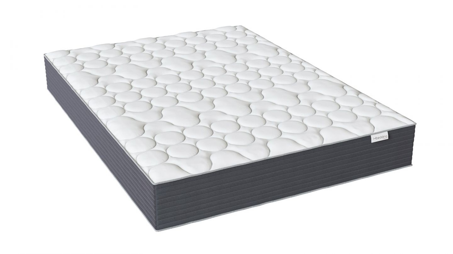 Ensemble lit adulte 140x190 cm en velours rouille Dina + Matelas mémoire de forme Memo HR