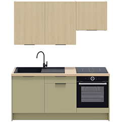 Meuble de cuisine vert