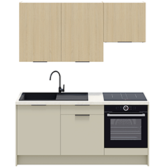 Meuble de cuisine sauge